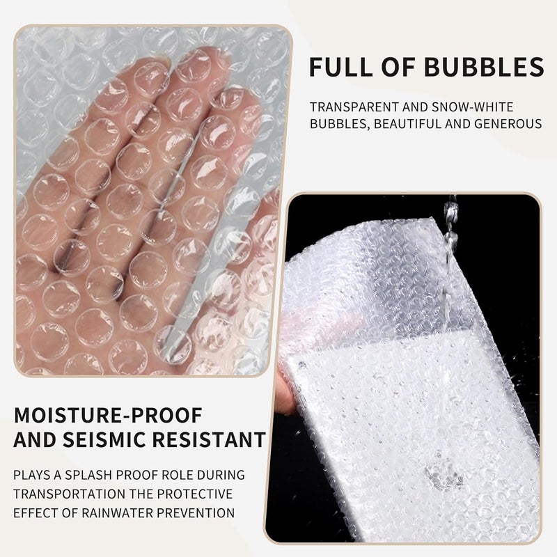 AFROX 50Pcs 8 x 10 Inch Bubble Out Bag, Double Walled Wrap Pouches, Cushioning Protective Bubble Pouch for Shipping, Storage, Mailing Packing fragile item and Supplies Dishes Glass Plates Packaging - Image 5